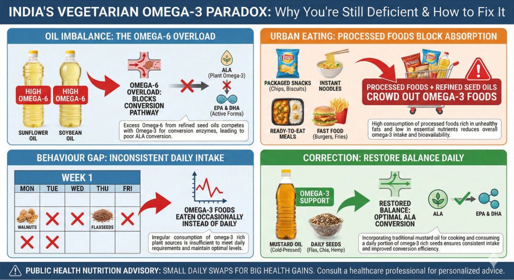 Indian Lifestyle Factors Affecting Omega 3 Vegetarian Foods India