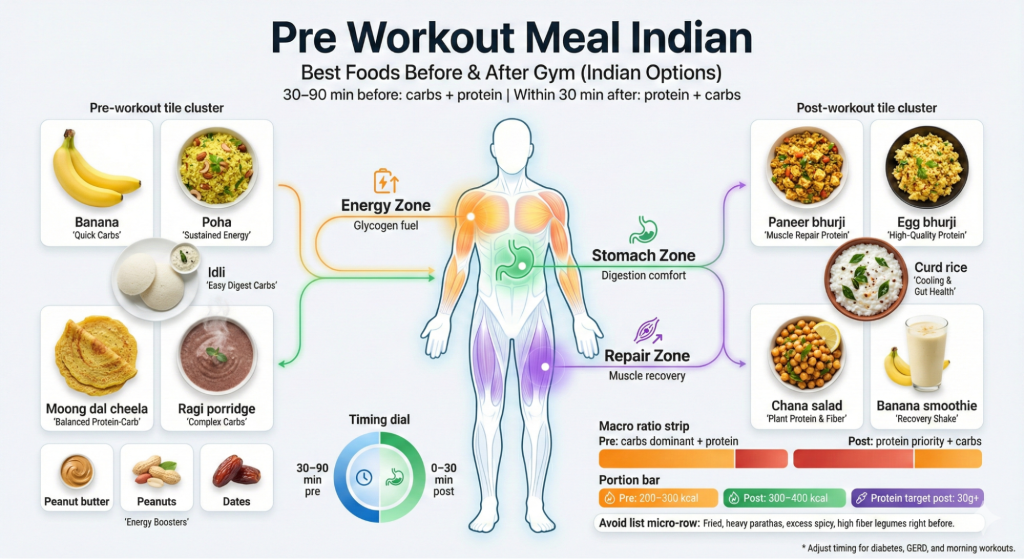 Pre Workout Meal For Indians: Gym Diet Before & After