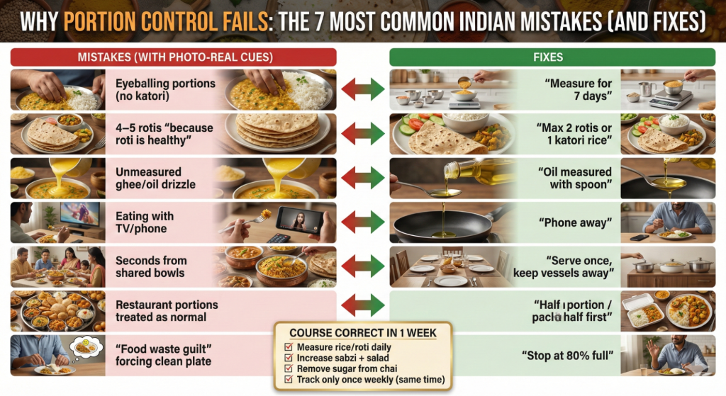 Common Mistakes Indians Make with Portion Control