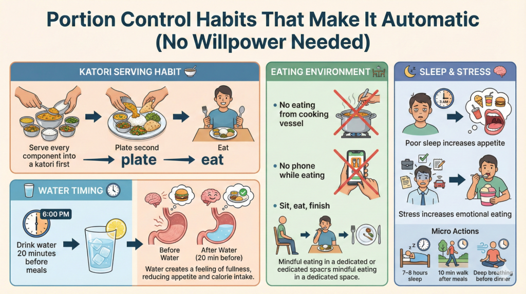 Lifestyle Changes to Support Portion Control in Indian Food