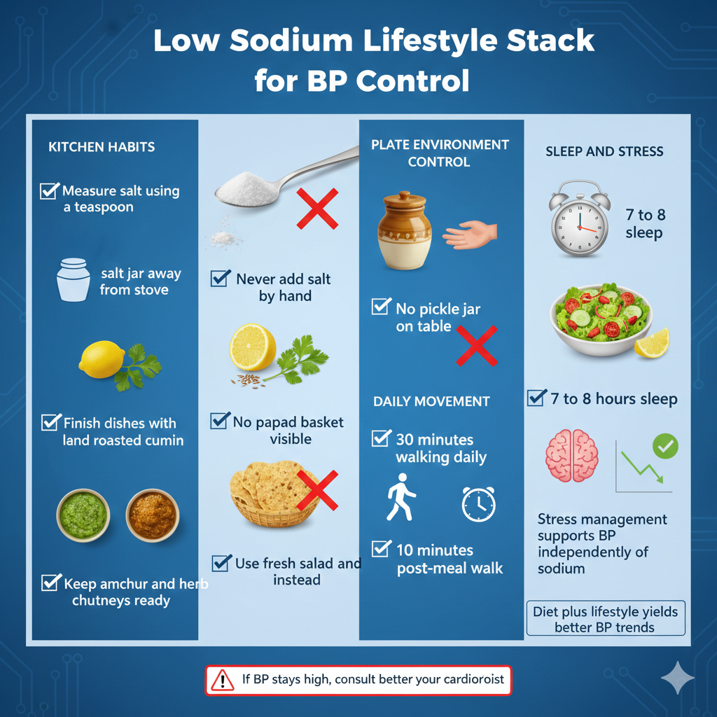 Lifestyle Changes to Support Low-Sodium Indian Recipes