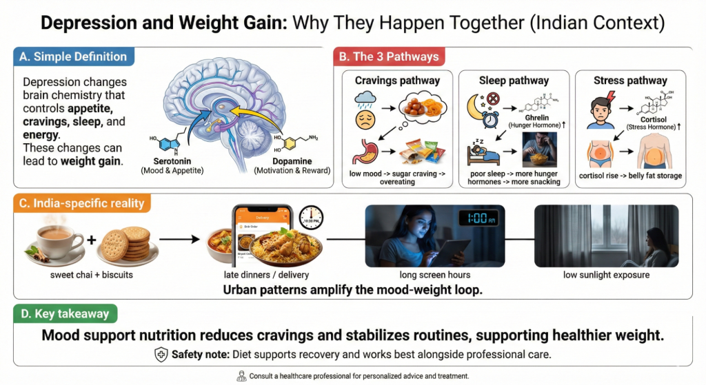 The Science Behind Depression And Weight Gain for Indians