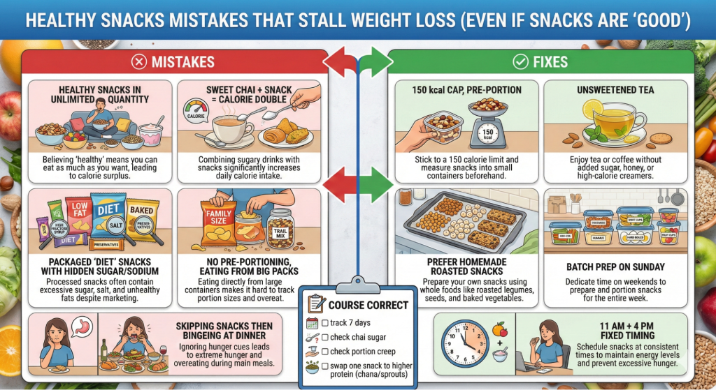 Common Mistakes Indians Make with Healthy Indian Snacks