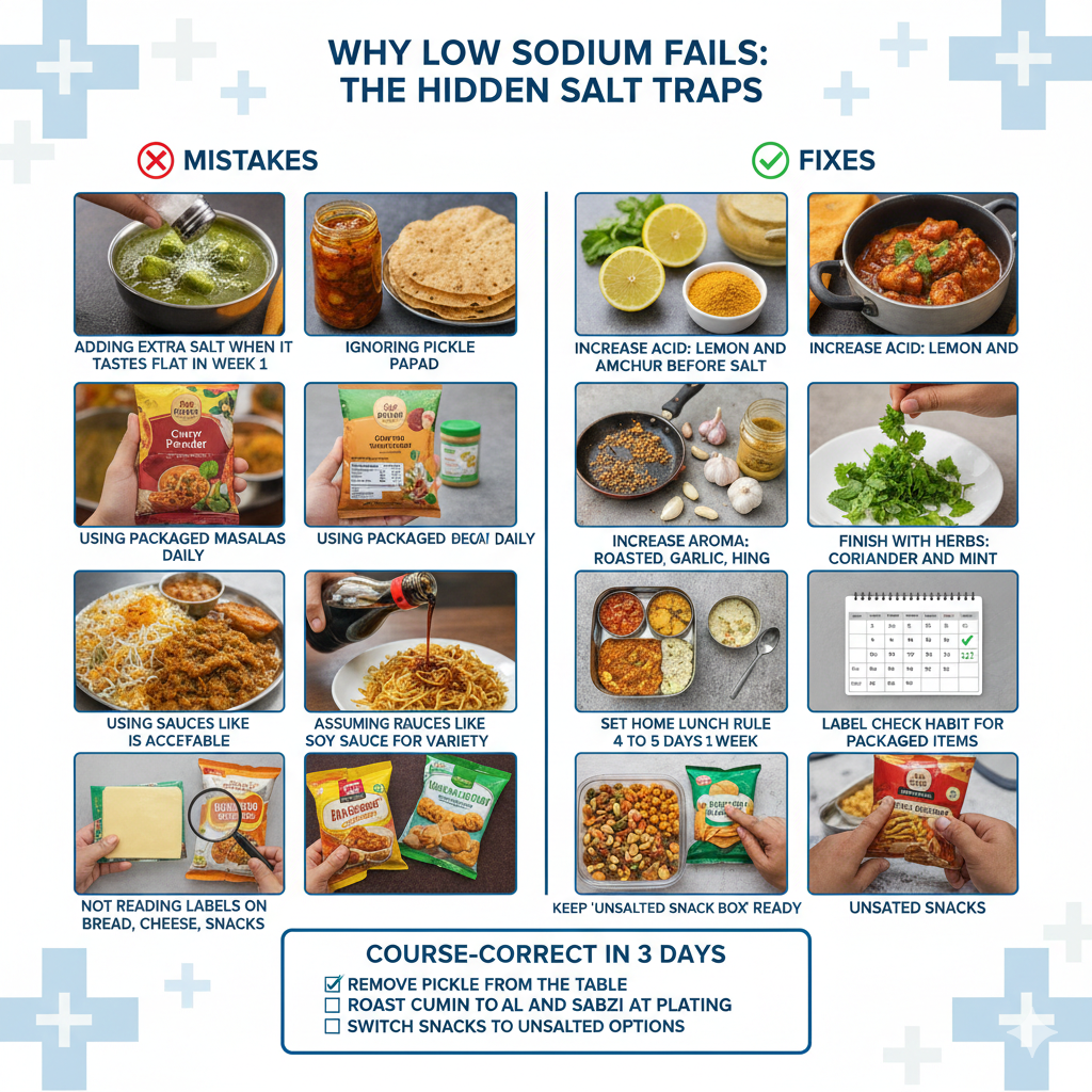 Common Mistakes Indians Make with Low-Sodium Cooking